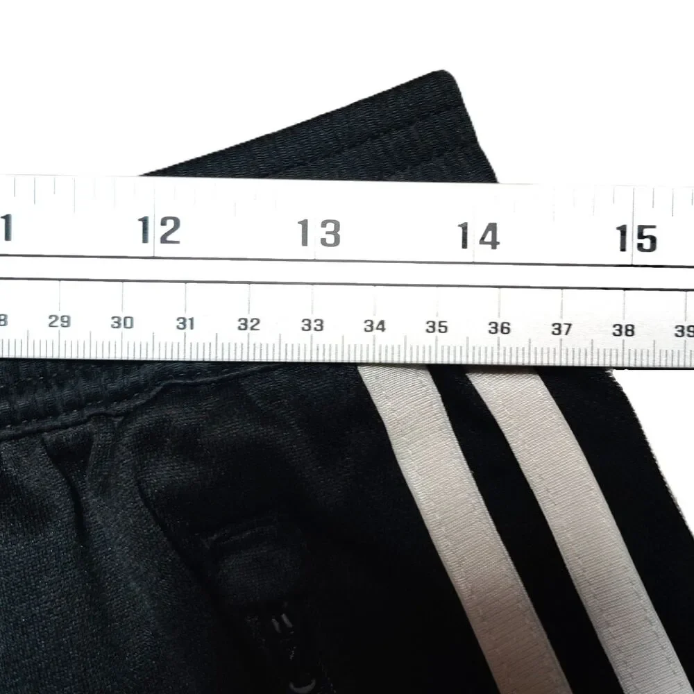 Adidas Primeblue Aeroready Men’s M Black 3-Stripe Soccer Shorts Zip Pockets